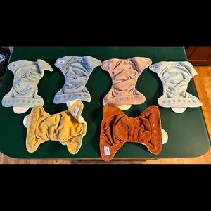 6 Grovia Newborn All in One Cloth Diapers